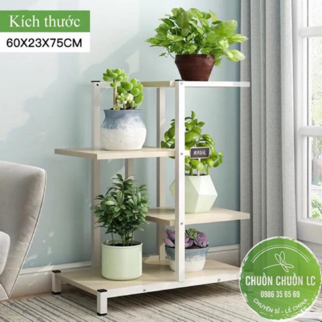 Kệ gỗ bày cây cảnh (60*23*75cm) CÓ SẴN