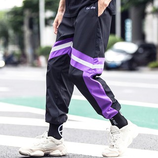 BLACKPINK - Quần Jogger Sọc Tím Phản Quang