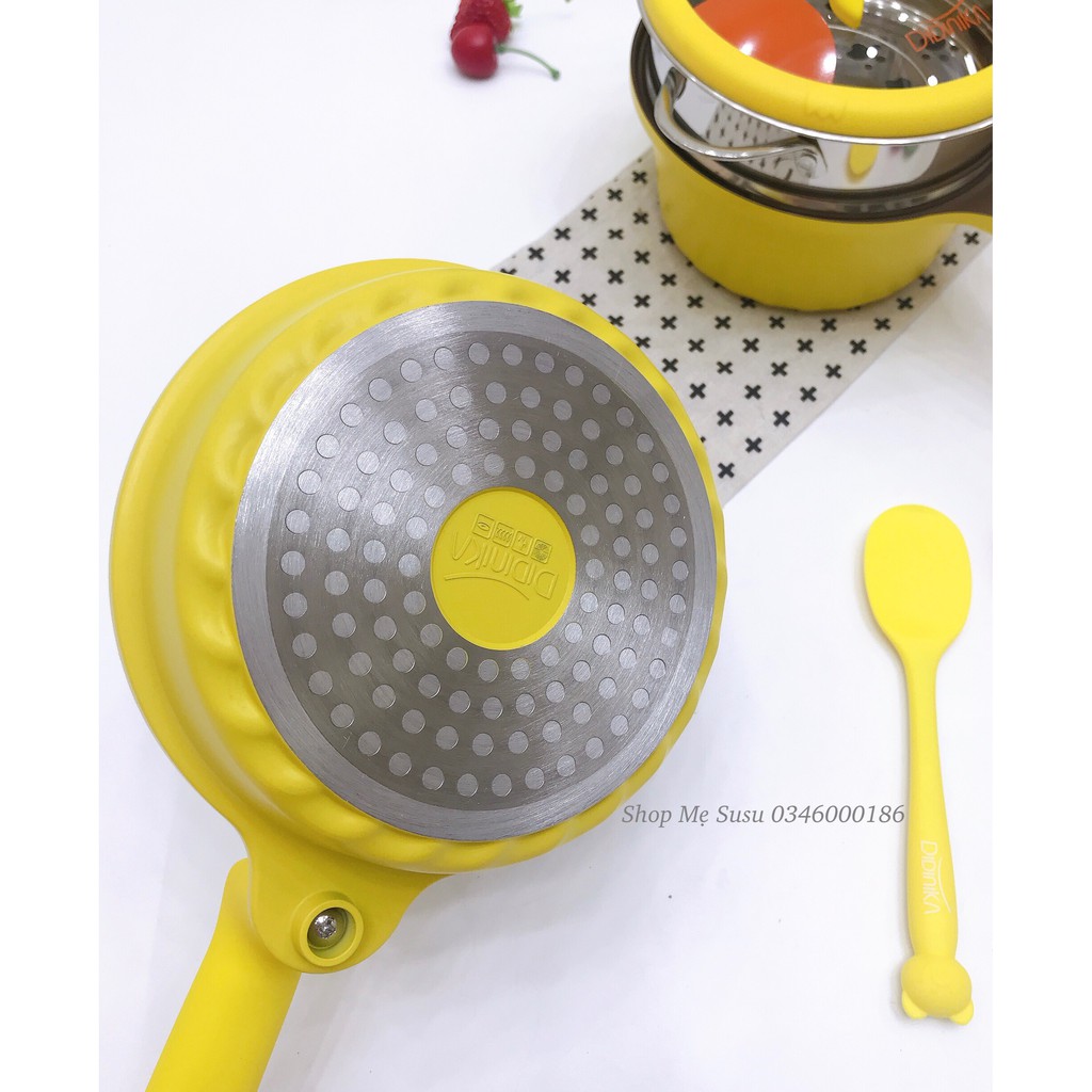 Bộ nồi chảo vịt kèm vỉ hấp DIDINIKA 17cm cao cấp