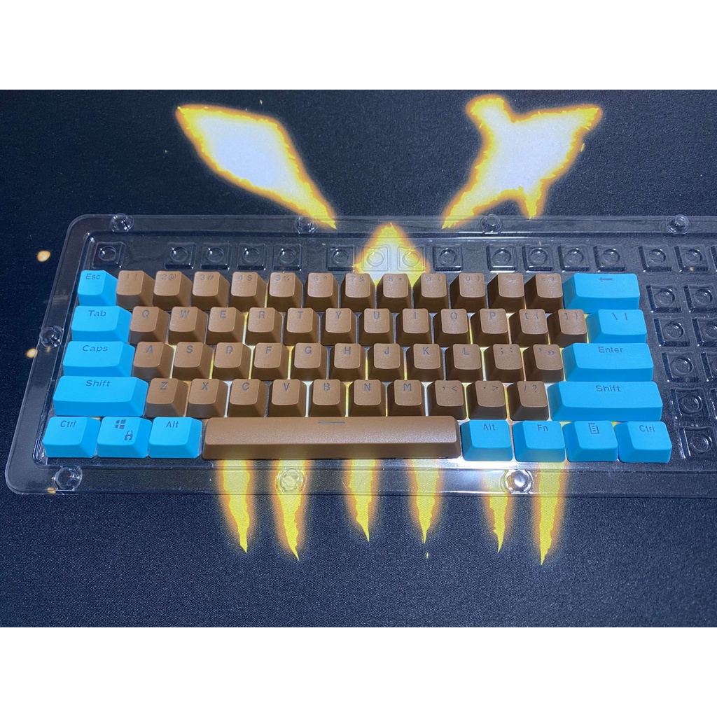 RK 61 Keycaps PBT Chất liệu OEM Các keycaps cao cấp, có đèn nền Bàn phím cơ hai màu có keycaps