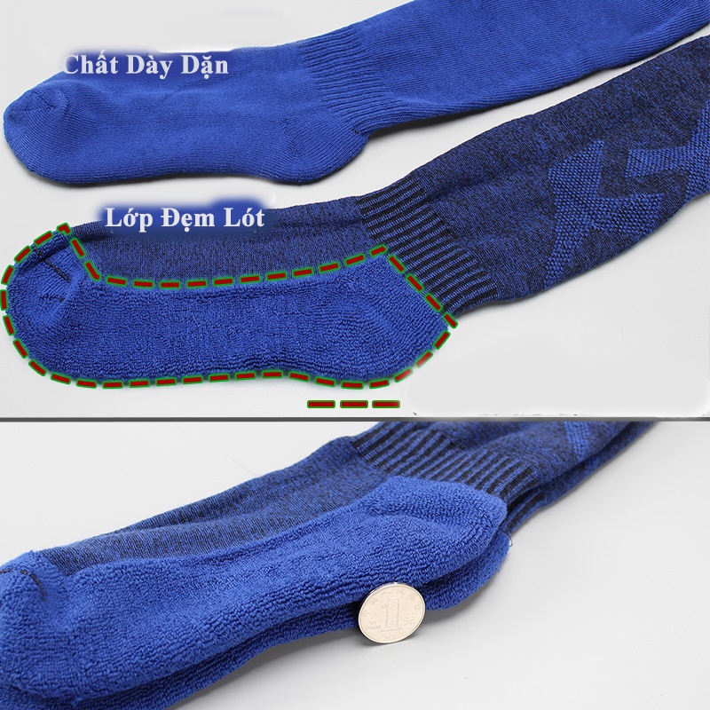 Tất Bóng đá 8_Sport cao cổ ( có đệm chân ) - Free ship + Quà tặng Loved socks by TatsTats.vn