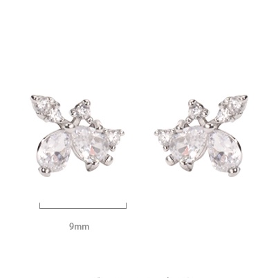 BÔNG TAI BẠC 925 HÌNH BƯỚM ĐÍNH ĐÁ - MELY 1249