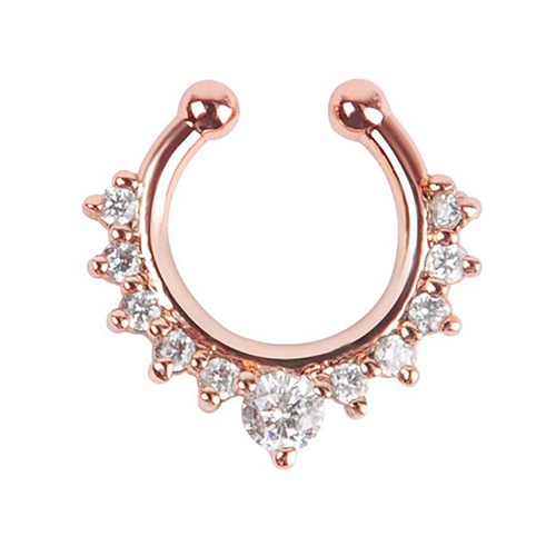 Một khuyên hở đính kim cương thời trang cho tai, mũi