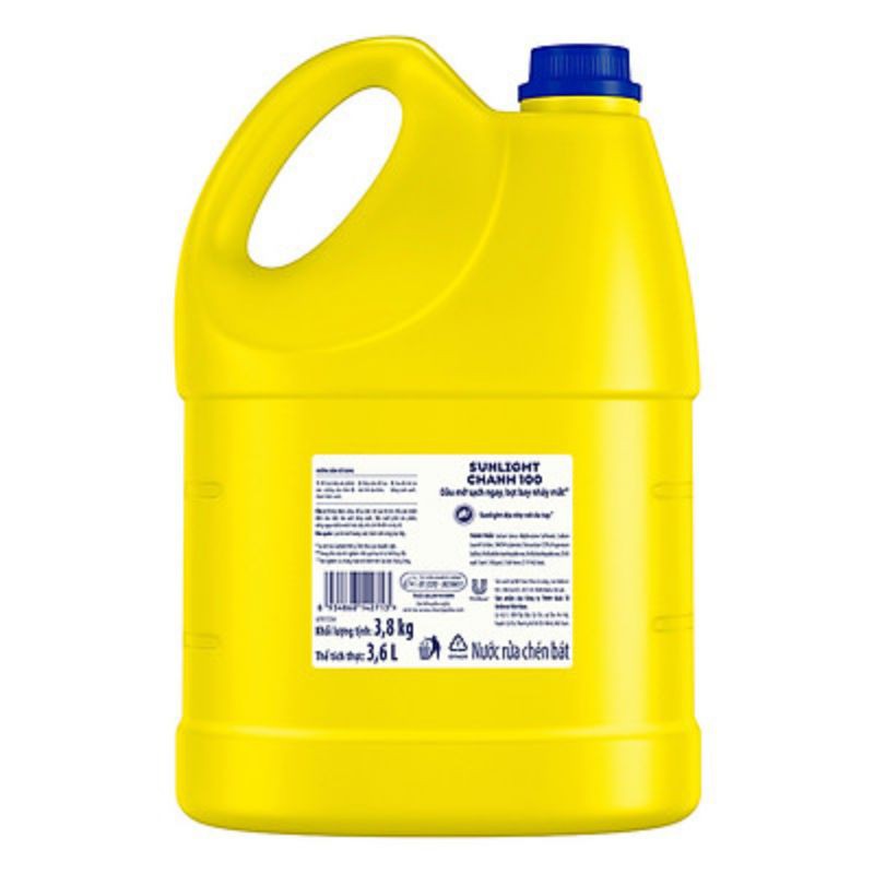 Nước rửa chén sunlight hương chanh 3.6kg mẫu mới