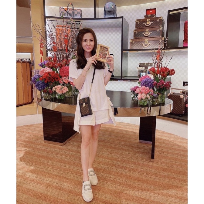 Túi đeo chéo đựng điện thoại nữ fullbox LV TRUNK VERTICAL SPSL