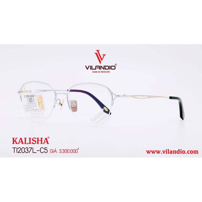 [Chính hãng] Gọng Kính Bọc Vàng 18K PURE-TITANIUM KALISHA Ti2037-L