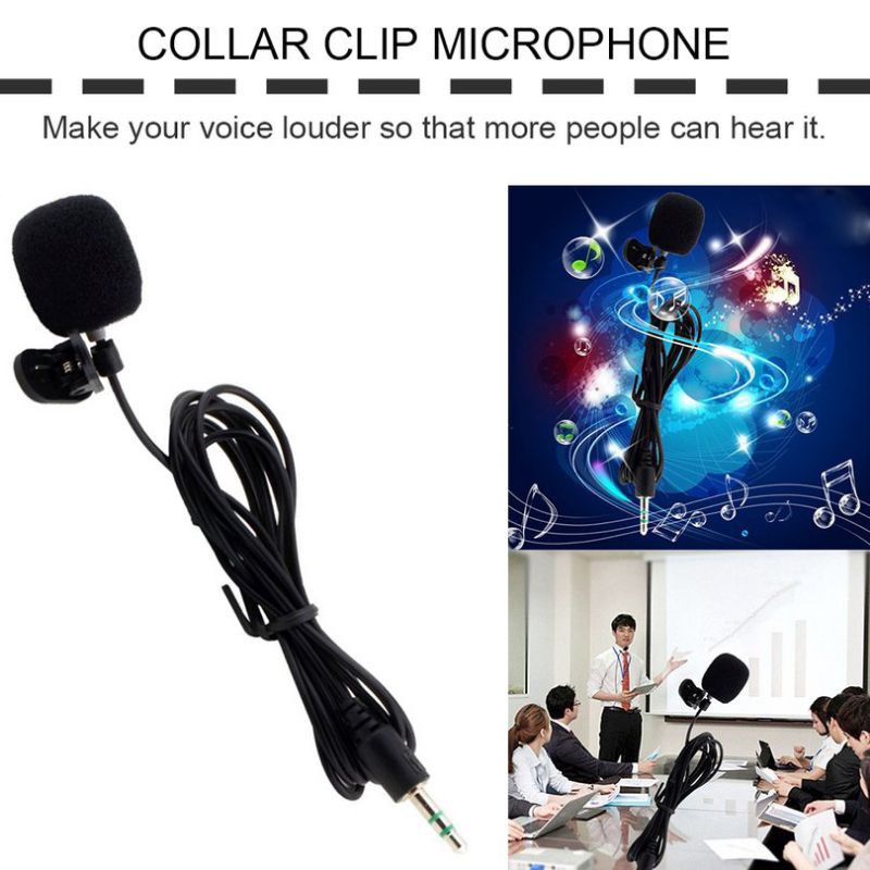 Mic cài áo microphone ghi âm, thu âm cho điện thoại, máy ảnh, laptop Mic thu âm cài áo chân 3.5mm