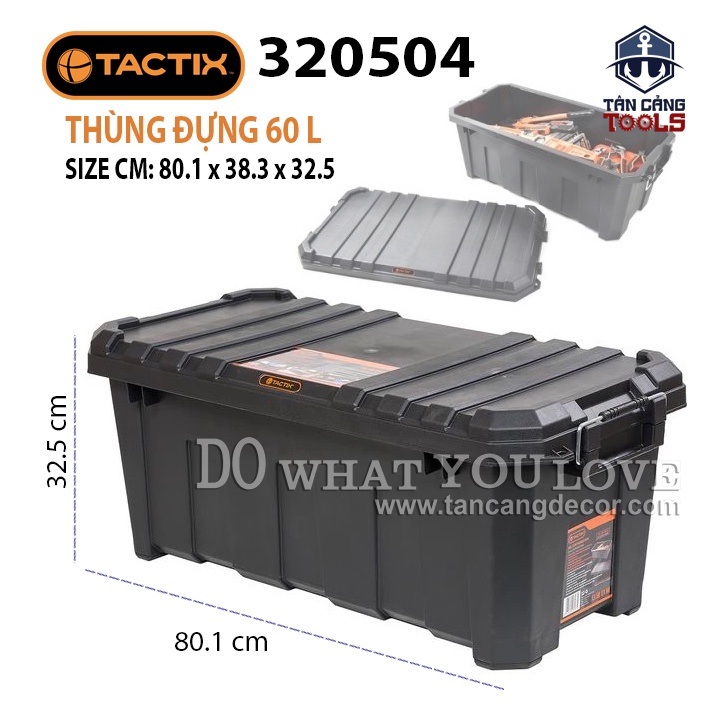 Thùng Đựng Đồ Nghề 60 Lít Tactix 320504