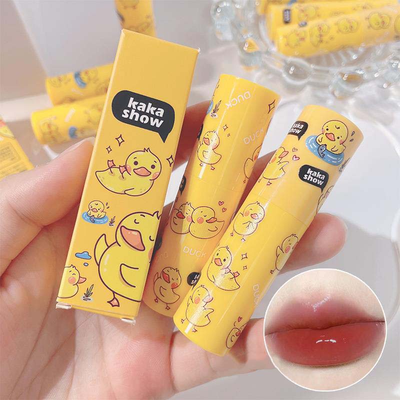 Son Môi Kakashow Dạng Thạch Phối Hình Chú Vịt Vàng Giúp Dưỡng Ẩm Hiệu Ứng Gương