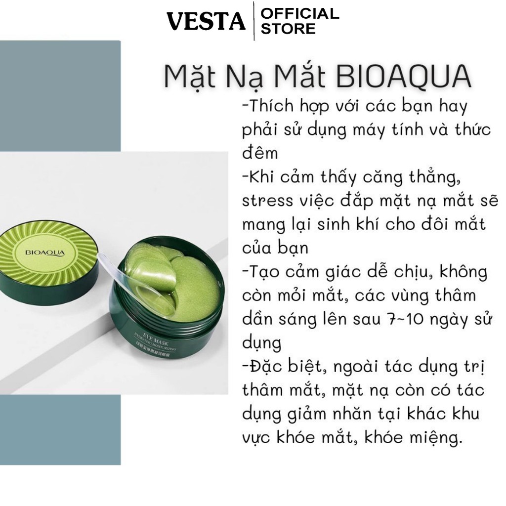 Mặt nạ mắt bioaqua - mask ngủ dưỡng mắt giảm quầng thâm bọng mắt | BigBuy360 - bigbuy360.vn