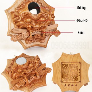 Hổ phù,minh kính,bát quái - Gỗ Gụ