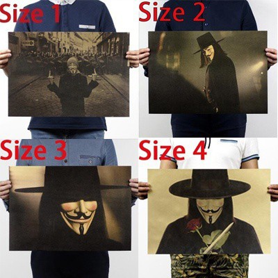 Poster phim V for Vendetta phong cách cổ điển
