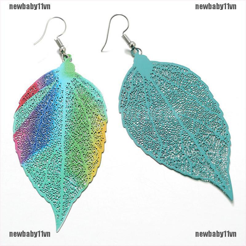 Bông Tai HợP Kim HìNh Lá NhiềU MàU SắC