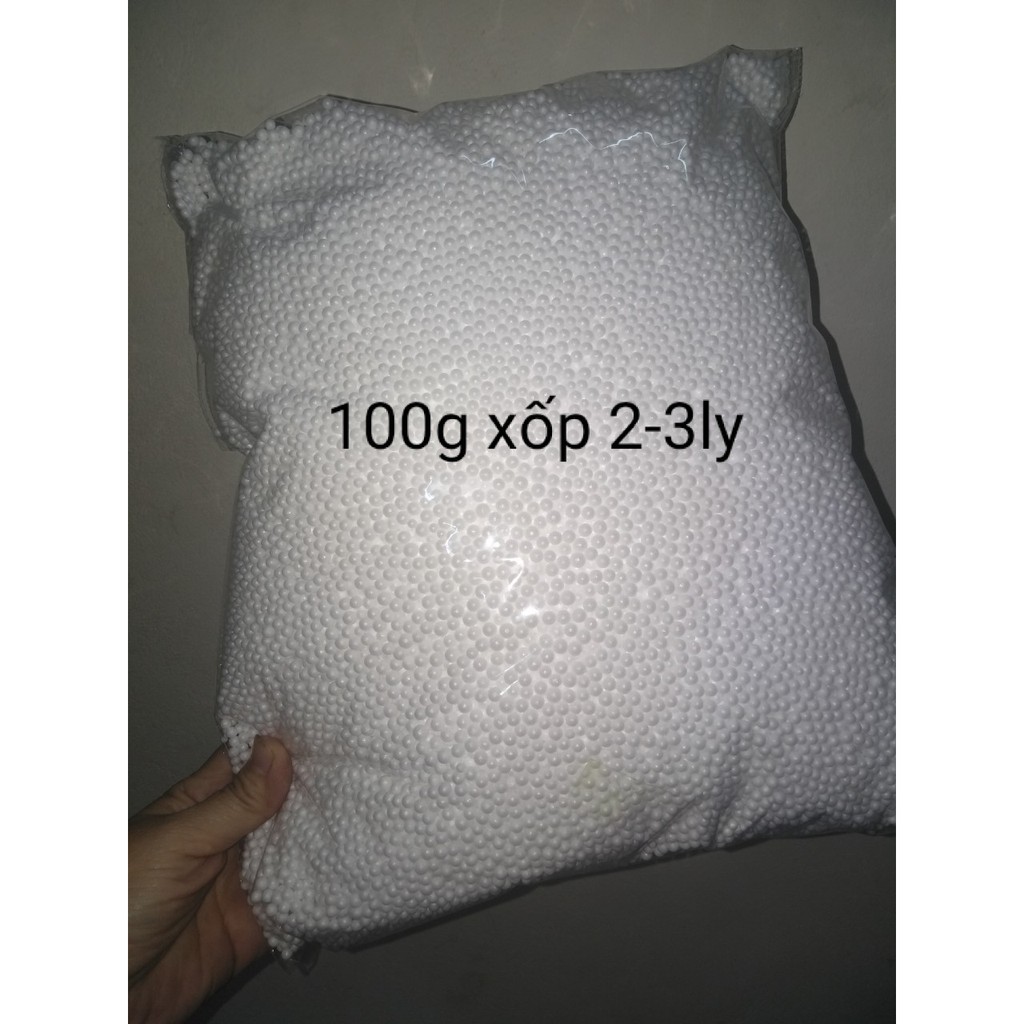 100g HẠT XỐP TRẮNG 2-3ly 👍 [RẺ SẬP SÀN] 👍Siêu đẹp, giá rẻ, cỡ hạt chuyên làm ghế lười, gối lười Trang trí hộp quà 💝