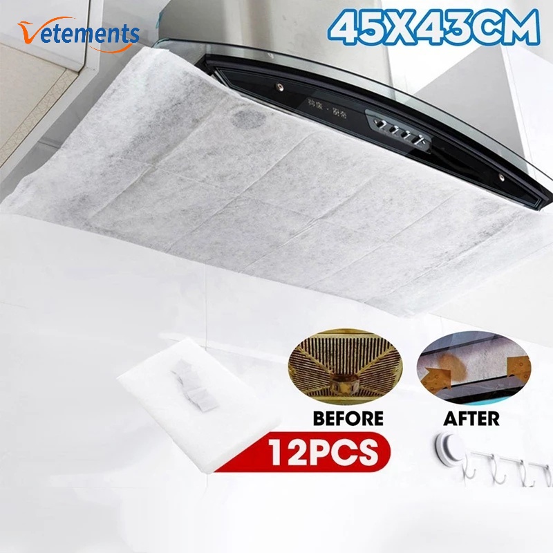 Set 6/12 Giấy Thấm Dầu Vải Không Dệt Chống Thấm Nước Cách Nhiệt Thông Dụng Cho Nhà Bếp