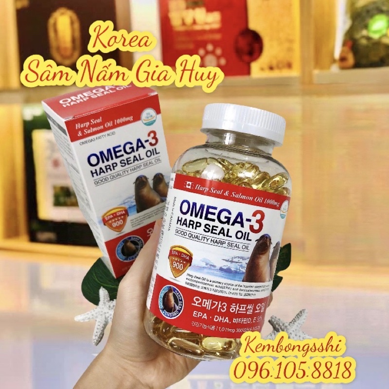 SALE SỈ TẬN GỐC] Dầu Cá Gia Đình, Hải Cẩu 3 mega Hàn Quốc, HỘP 300V