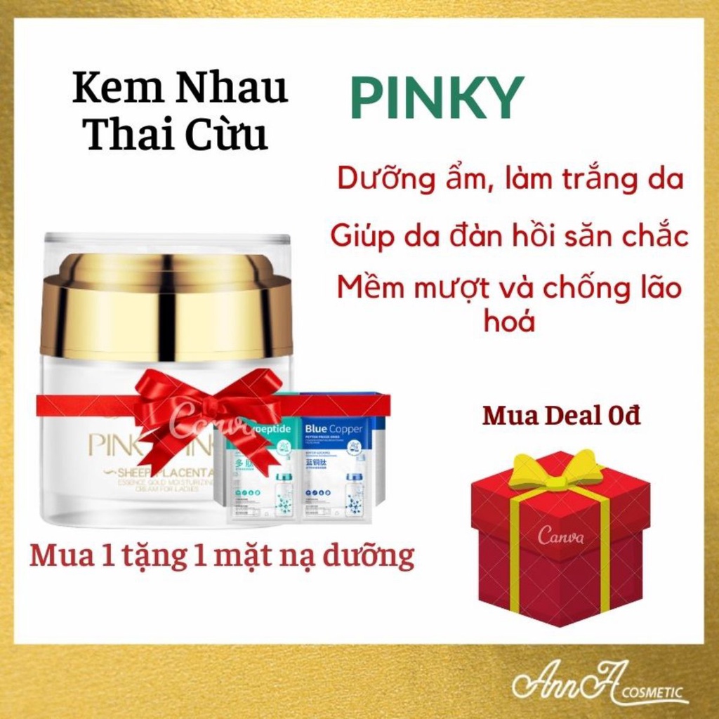 Kem Dưỡng Da Kem Dưỡng Ẩm Nhau Thai Cừu Nội Địa Trung Dưỡng Trắng Chống Lão Hóa Phục Hồi Hư Tổn PinkyPinky