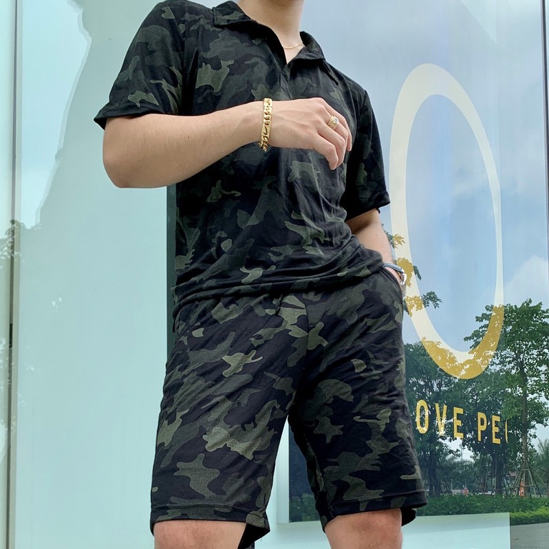 Bộ Thun Cotton Nam Cổ Bẻ Quần Đùi Cực Mát Không Phai Màu  Phong Cách Cá Tính