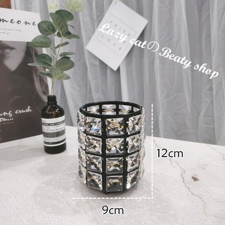 Cốc pha lê đựng cọ, dụng cụ làm nail, cọ make up