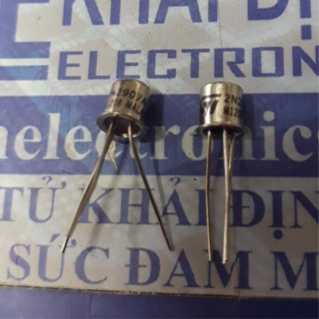 2 con 2N2907A 2907 2N2907 vỏ sắt TO-18, hàng chính hãng trans PNP 0.8A 60V kde4364