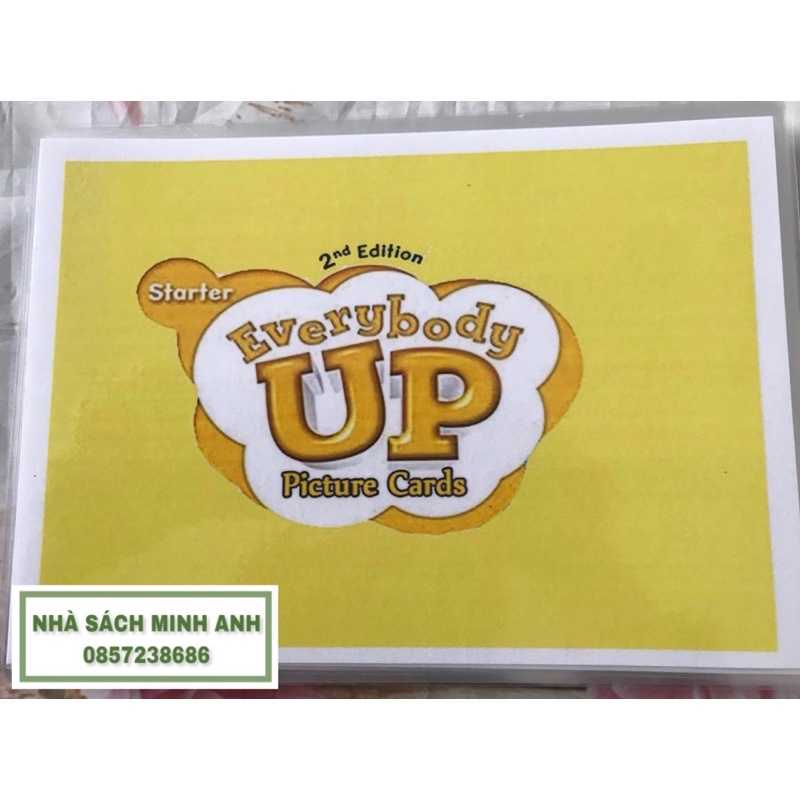 Flashcards EVERYBODY UP starter Size A5- ép plstics ( Thiết kế 2 mặt)