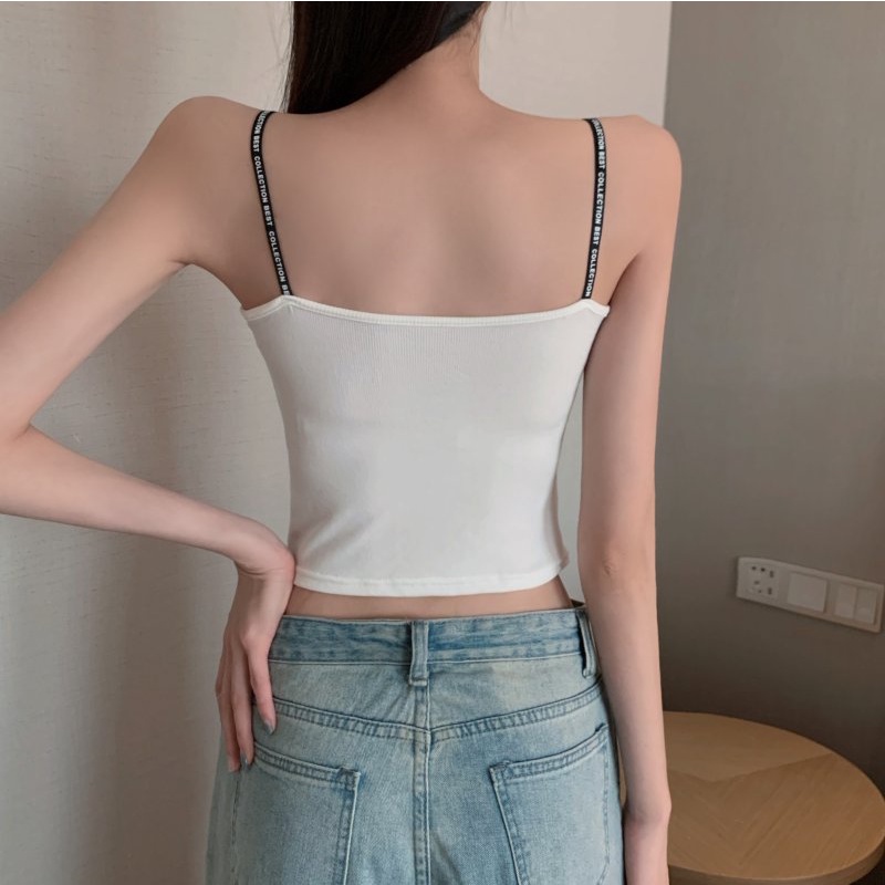 DUNEA Áo Hai Dây Trễ Vai Thiết Kế Quyến Rũ Thời Trang Cho Nữ