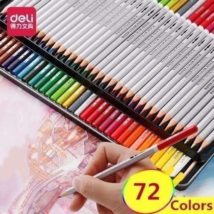 Bút Chì Màu Nước 72 Màu Sắc Hòa Tan Trong Nước Chuyên Nghiệp Dành Cho Học Sinh/Văn Phòng
