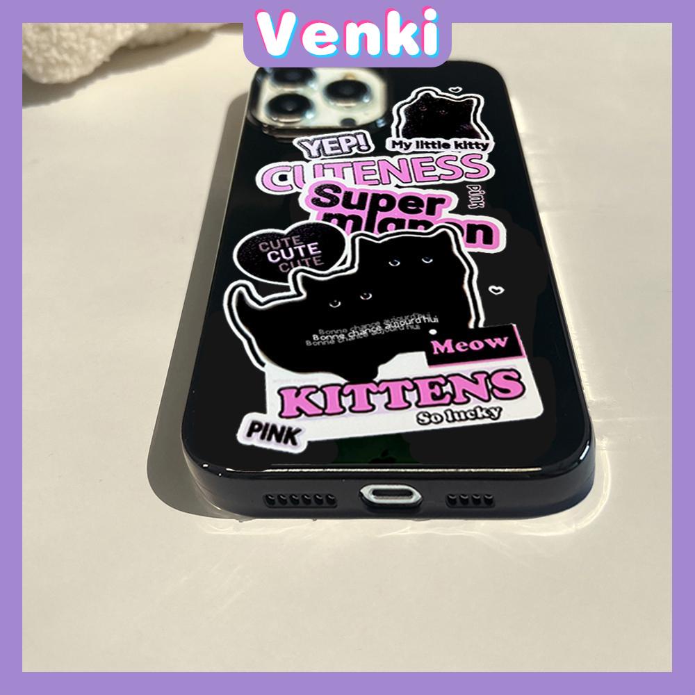 Ốp điện thoại TPU mềm chống va đập bảo vệ máy ảnh hình mèo đen thích hợp cho iPhone 14 13 12 11 Plus Pro Max 7 Plus X XR