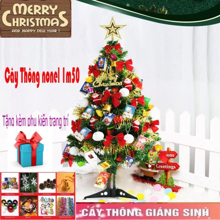 Cây Thông Noel 1.5m, 1.8m Đầy Đủ Phụ Kiện - Cây Thông Giáng Sinh