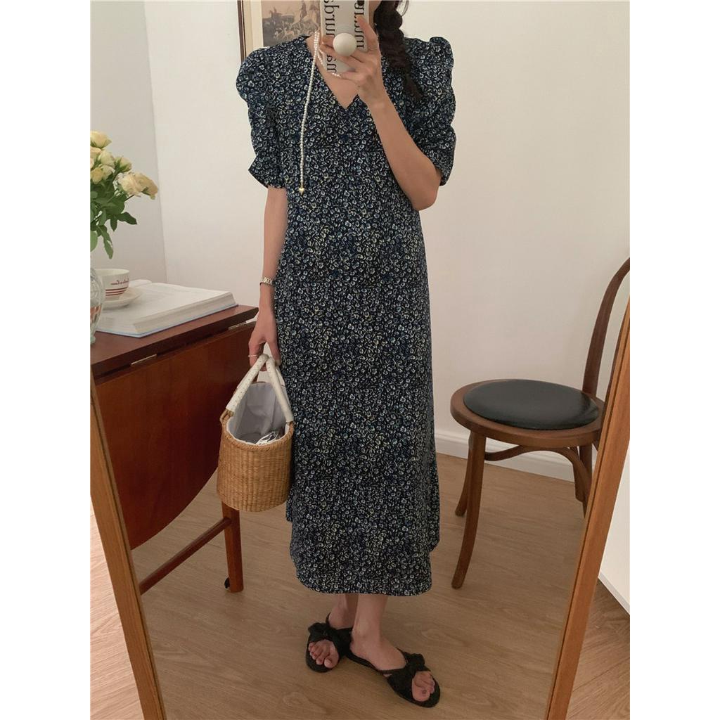 Đầm Voan Hoa Thắt Dây Eo 51081