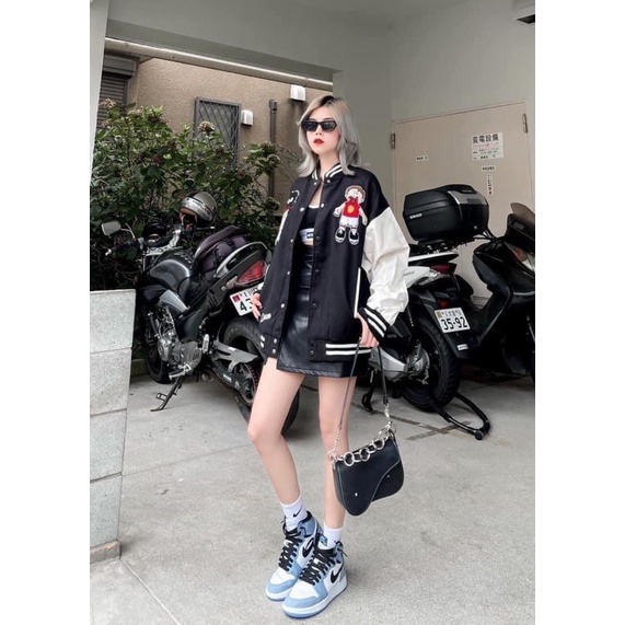 Áo Khoác Dù BOMBER Hoạ Tiết Hình Người Ulzzang Unisex Phong Cách Hàn Quốc