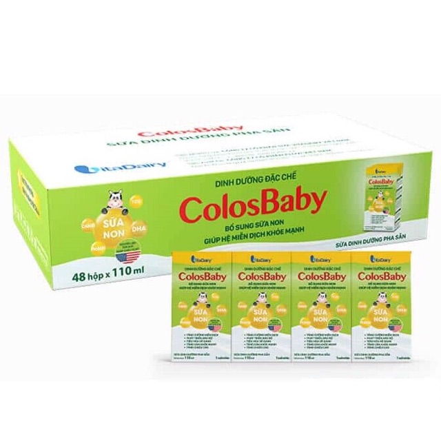 [Mã 267FMCGSALE giảm 8% đơn 500K] Lốc 4 hộp Sữa bột pha sẵn ColosBaby 110ml