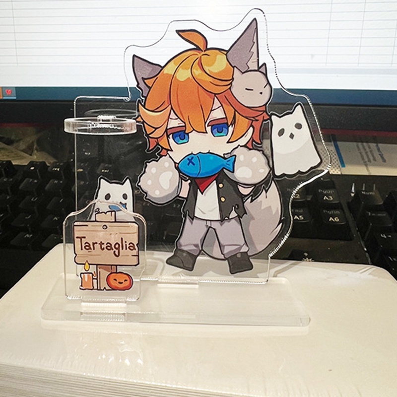 Giá đỡ bút để bàn bằng acrylic 8cm họa tiết anime độc đáo