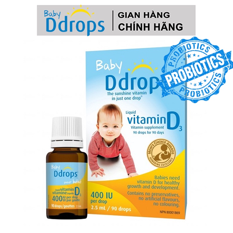 Baby Ddrops vitamin D cho bé từ sơ sinh