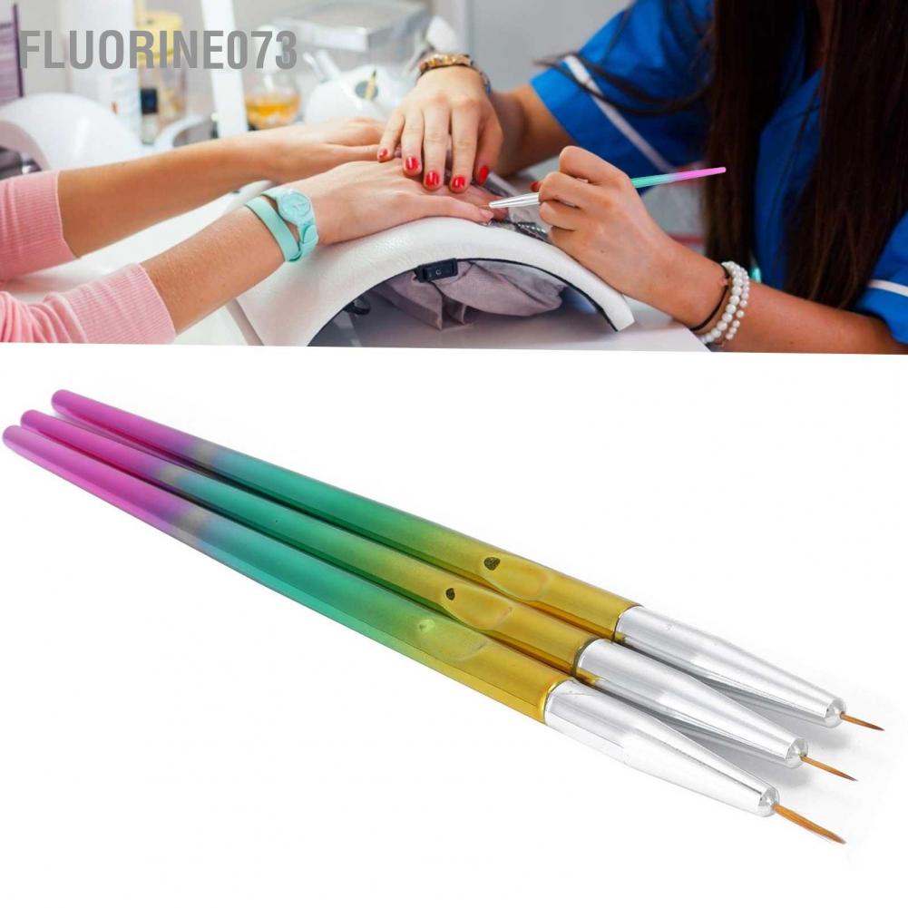 Chiết khấu 3 CÁI Nail Art Liner Brushes Kit Vẽ Tranh Nylon Tóc Màu Sọc Bút  Giao hàng nhanh chóng  Fluorine073