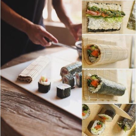 Mành tre cuộn kimbap FREESHIP cơm cuộn sushi cuộn rong biển dễ dàng sử dụng an toàn sức khỏe