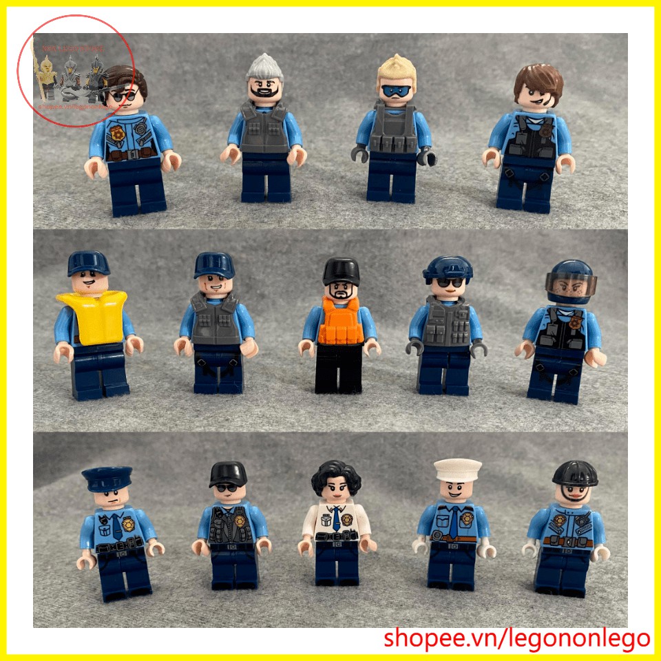 Minifigures nhân vật lego cảnh sát an ninh sân bay chủ đề city hàng không