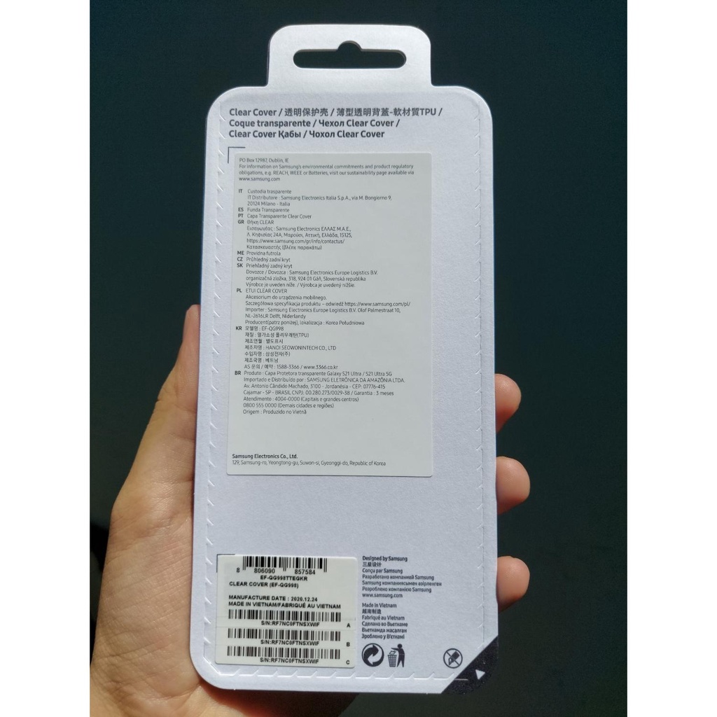 Ốp bảo vệ Clear Cover dành cho Galaxy S21 Ultra