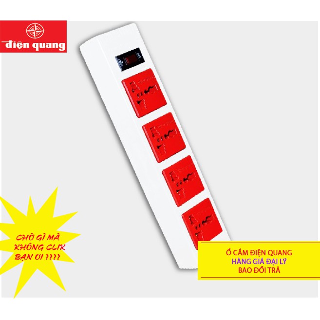 Ổ cắm Điện Quang ECO ĐQ ESK 43ECO (4 Lỗ 3 chấu 5m)