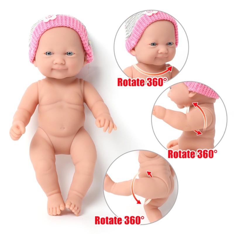 Búp Bê Sơ Sinh Mini 14 inch Mắt Mở Sống Động Kèm Bộ Đồ Dễ Thương