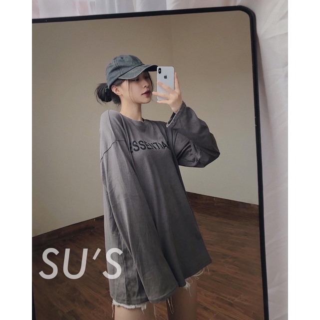 [Mã 11FASHIONSALE1 giảm 10K đơn 50K] [SIEU SALE] Áo thun cotton ESSENTIAL dài tay unisex cổ tròn(hàng có sẵn) | BigBuy360 - bigbuy360.vn