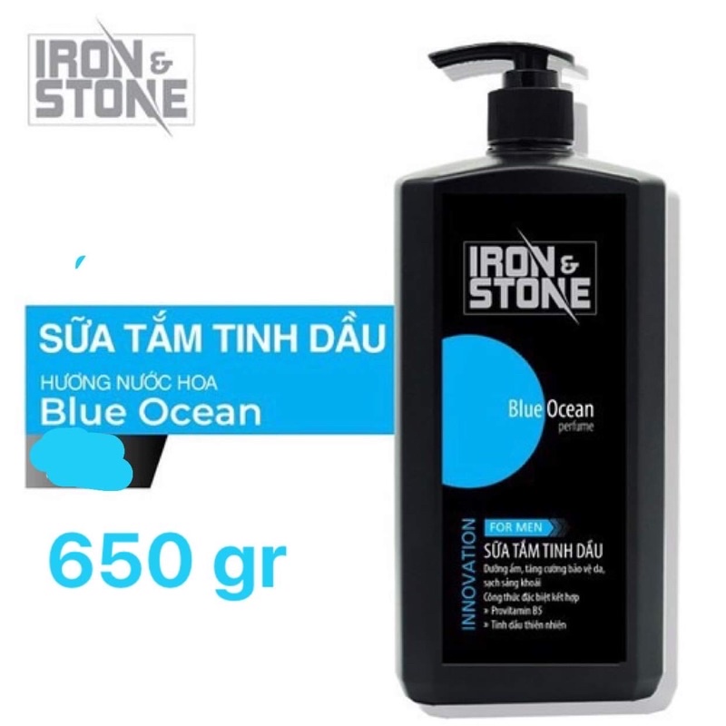 Sữa tắm tinh dầu Iron & Stone Blue Ocean 650g