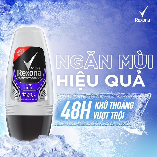 [Mã FMCGMALL - 8% đơn 250K] Lăn khử mùi Rexona Men 48h khô thoáng kháng khuẩn dành cho nam, 45ml