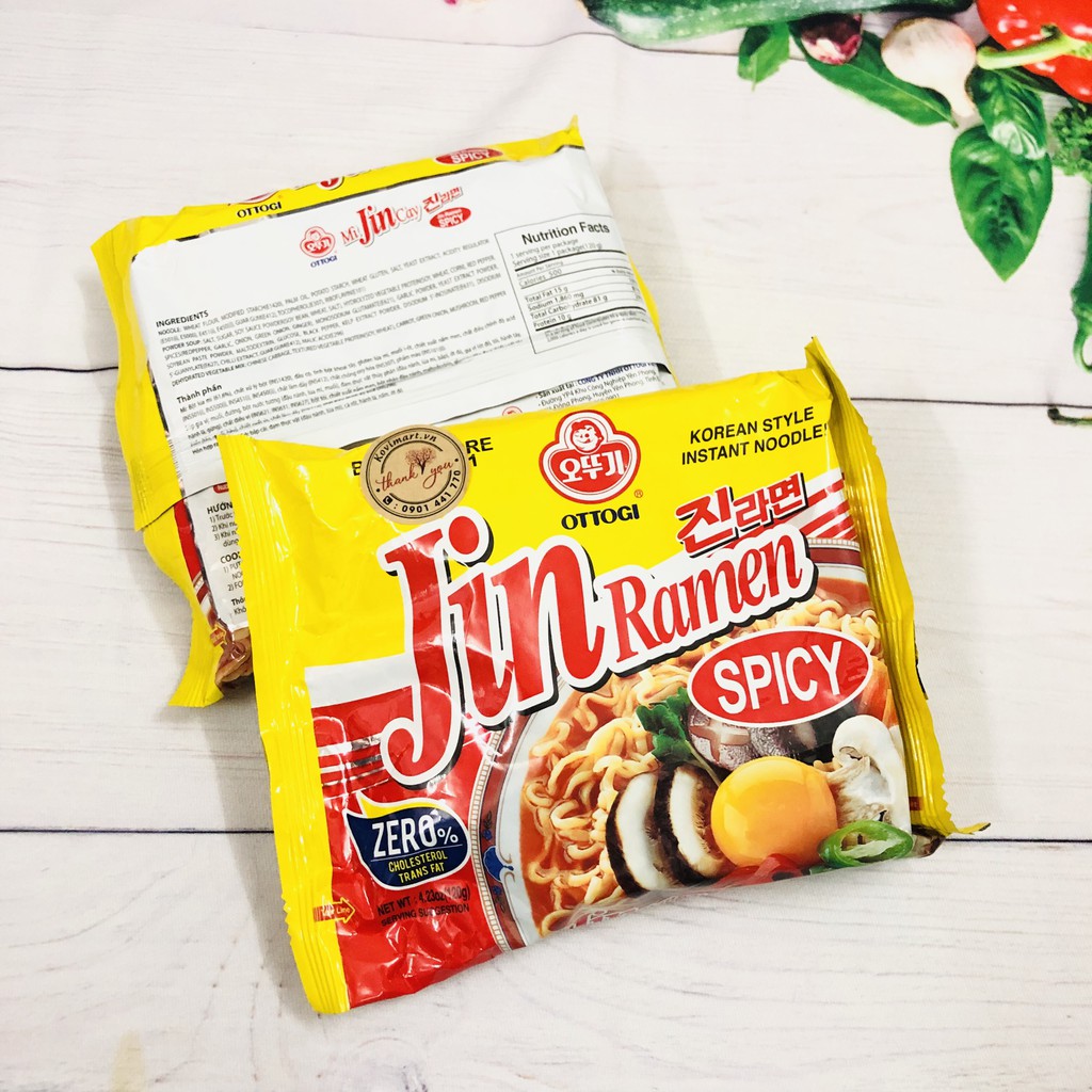 MÌ JIN RAMEN HÀN QUỐC GÓI 120G