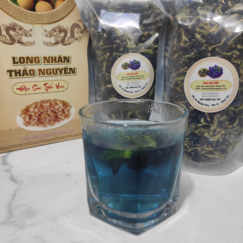 Hoa đậu biếc khô sấy làm trà nấu xôi