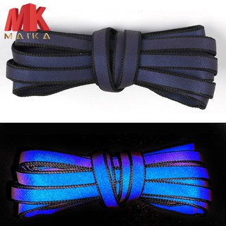 (1 đôi) - Dây buộc giày sợi dẹt MKPK4 120CM XANH PHẢN QUANG MK MAIKA