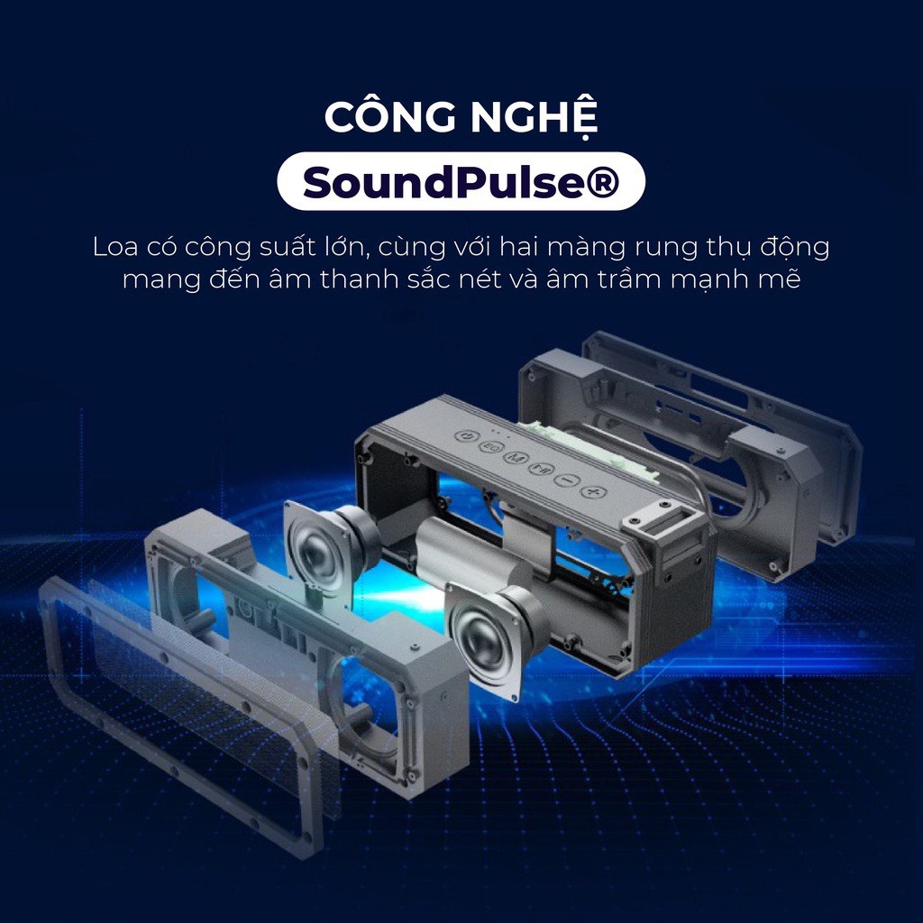 COMBO Loa Tronsmart Force+ và hộp đựng chống shock - Công suất 40W - Chống nước IPX6 Ghép đôi TWS - CHÍNH HÃNG