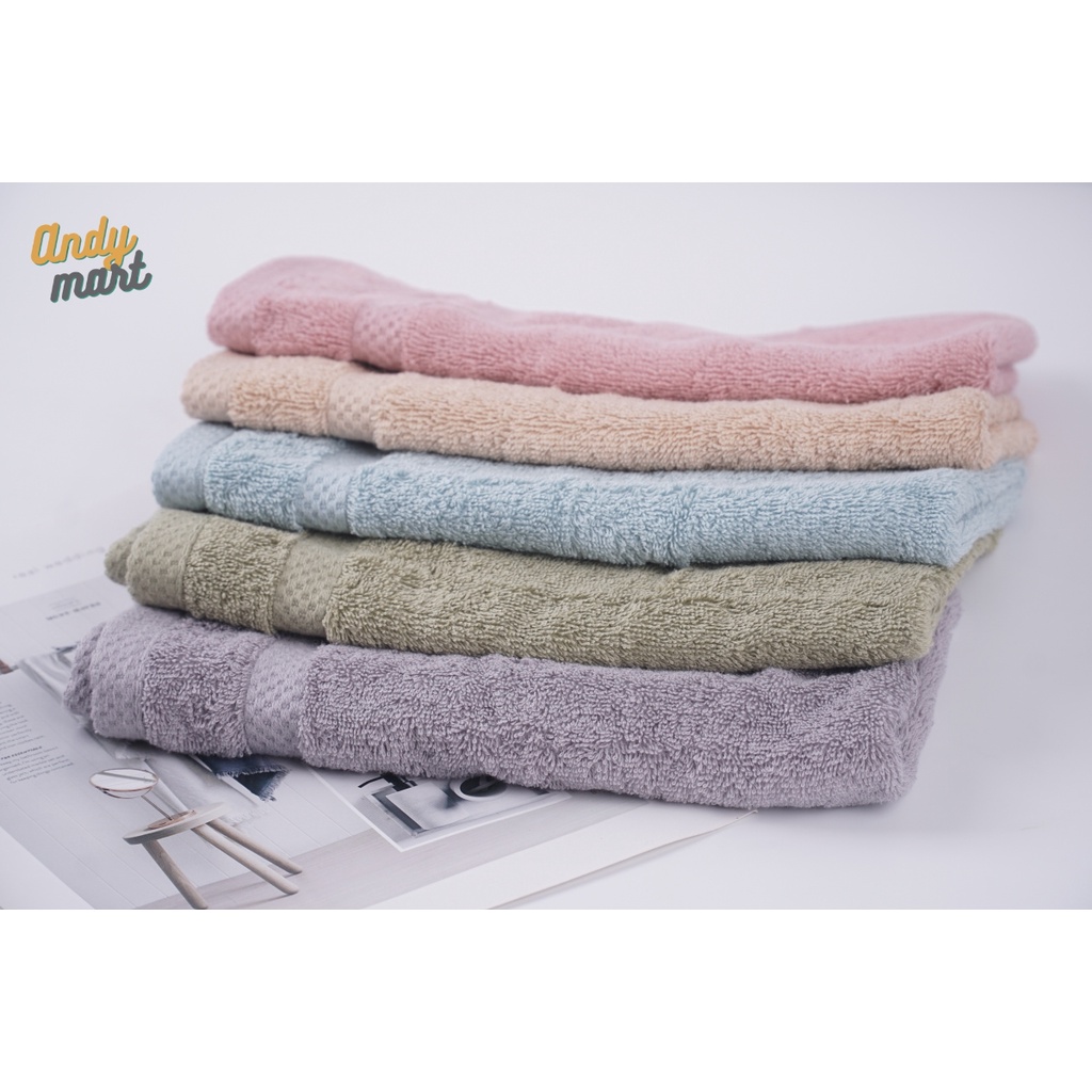 Khăn mặt, khăn lau mặt cotton cao cấp xuất Hàn 100% cotton 30x50cm siêu mềm, siêu thấm hút