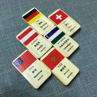 Domino gỗ 100 miếng hình quốc kì