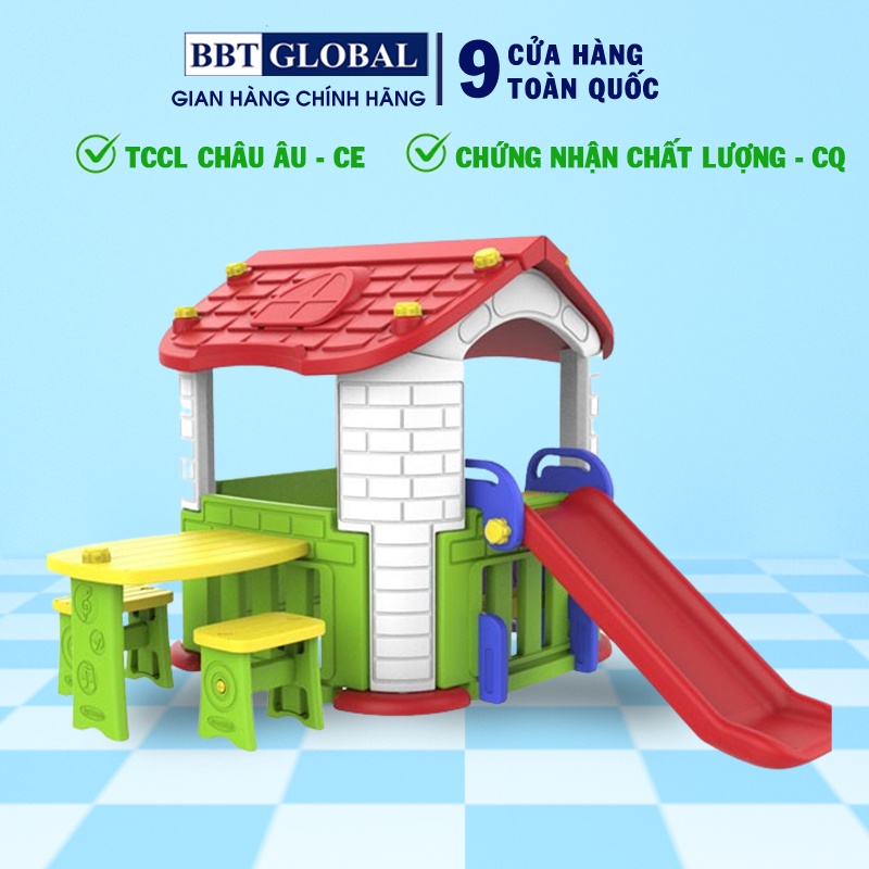 Đồ chơi nhà nhựa cầu trượt Hàn Quốc cho bé BBT Global CHD805